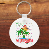 Mele Kalikimaka Hawaiian Merry Kerstmis Aloha Sleutelhanger (Voorkant)