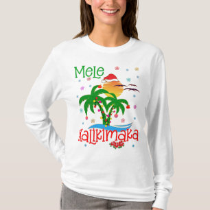 Mele Kalikimaka Hawaiian Merry Kerstmis Aloha  T-shirt