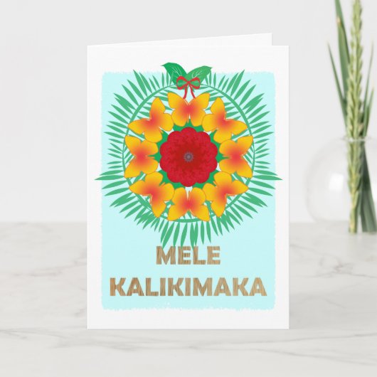 Mele Kalikimaka Hawaiian Merry Kerstmis Feestdagen Kaart (Voorkant)