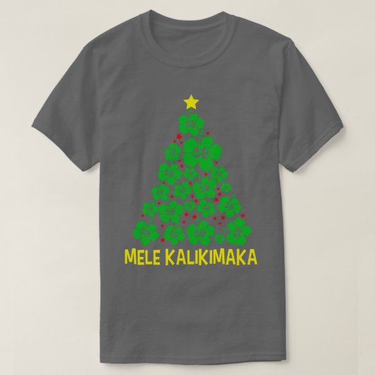 Mele Kalikimaka Hawaiian Merry Kerstmis Hawaii T-shirt (Design voorkant)