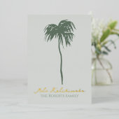 Mele Kalikimaka Hawaiian Merry KerstPalm Folie Feestdagenkaart (Staand Voorkant)