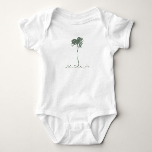 Mele Kalikimaka Hawaiian Merry KerstPalm Romper (Voorkant)