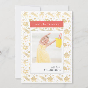 Mele Kalikimaka Hawaiian met kerstkaart