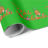 Mele Kalikimaka Hawaiian Pineapple Cadeaupapier (Rol Hoek)