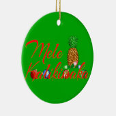 Mele Kalikimaka Hawaiian Pineapple Keramisch Ornament (Rechts)