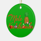 Mele Kalikimaka Hawaiian Pineapple Keramisch Ornament (Links)