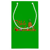 Mele Kalikimaka Hawaiian Pineapple Klein Cadeauzakje (Achterkant)