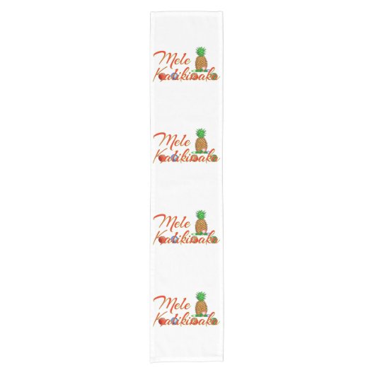 Mele Kalikimaka Hawaiian Pineapple Korte Tafelloper (Voorkant)