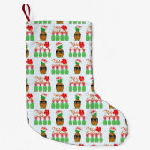 Mele Kalikimaka Hawaiian Pineapple Merry Christmas Kleine Kerstsok (Voorkant)