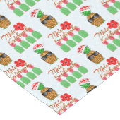 Mele Kalikimaka Hawaiian Pineapple Merry Christmas Korte Tafelloper (Hoek)