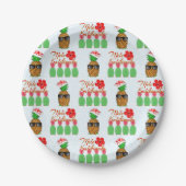 Mele Kalikimaka Hawaiian Pineapple Merry Christmas Papieren Bordje (Voorkant)