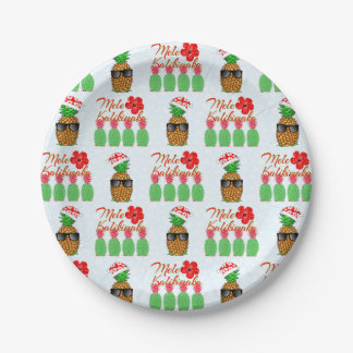 Mele Kalikimaka Hawaiian Pineapple Merry Christmas Papieren Bordje