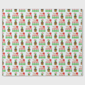 Mele Kalikimaka Hawaiian Pineapple Merry Kerstmis Cadeaupapier (Vlak)