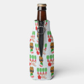 Mele Kalikimaka Hawaiian Pineapple Merry Kerstmis Flesjeskoeler (Fles Achterkant)