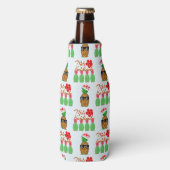 Mele Kalikimaka Hawaiian Pineapple Merry Kerstmis Flesjeskoeler (Fles Voorkant)
