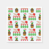 Mele Kalikimaka Hawaiian Pineapple Merry Kerstmis Servet (Voorkant)