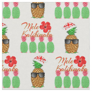 Mele Kalikimaka Hawaiian Pineapple Merry Kerstmis Stof