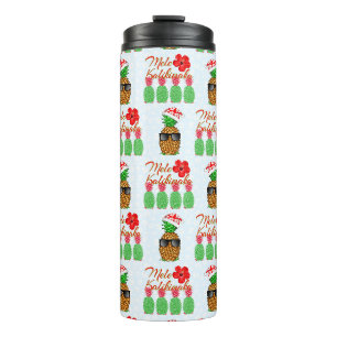 Mele Kalikimaka Hawaiian Pineapple Merry Kerstmis Thermosbeker