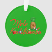 Mele Kalikimaka Hawaiian Pineapple Ornament (voorkant)