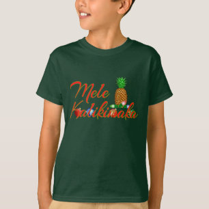 Mele Kalikimaka Hawaiian Pineapple T-shirt