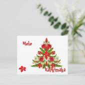 Mele Kalikimaka Hawaiian Post Kaart (Staand voorkant)