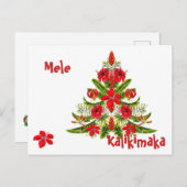 Mele Kalikimaka Hawaiian Post Kaart (Voorkant / Achterkant)