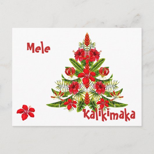 Mele Kalikimaka Hawaiian Post Kaart (Voorkant)