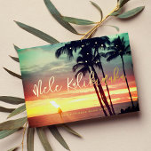 Mele Kalikimaka Hawaiian Sunset Corporate Folie Feestdagenkaart