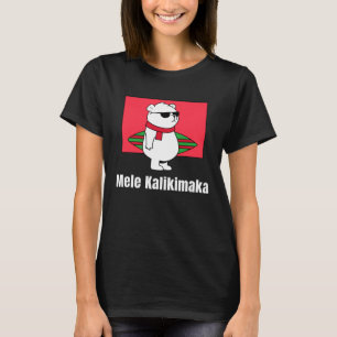 Mele Kalikimaka Hawaiian Surfing Polar Beer T-shirt