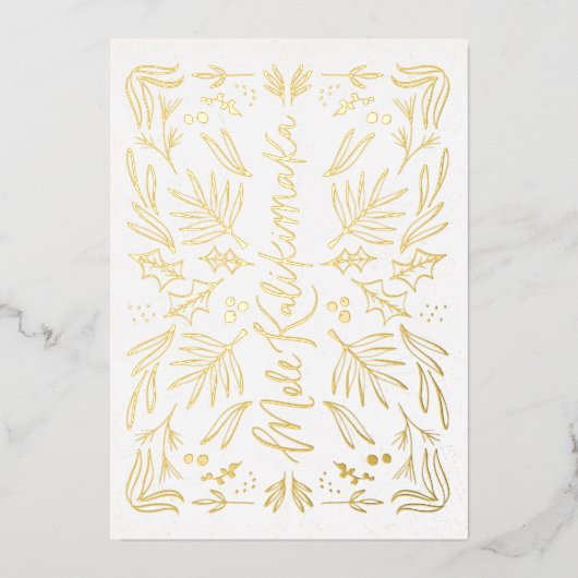 Mele Kalikimaka Hawaiian Tropical Christmas Kaart (Voorkant)