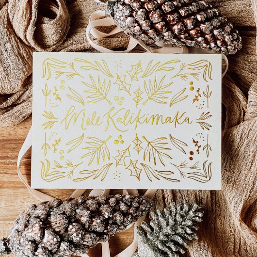 Mele Kalikimaka Hawaiian Tropical Christmas Kaart