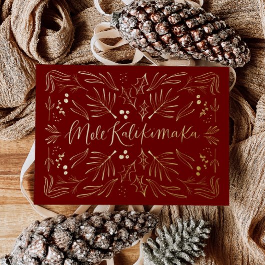 Mele Kalikimaka Hawaiian Tropical Christmas Kaart