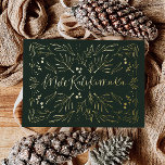 Mele Kalikimaka Hawaiian Tropical Christmas Kaart<br><div class="desc">Vier het seizoen met onze vakantie met originele kunstwerken van folie belettering en gebladerte - de perfecte manier om een groet aan uw familie en vrienden te personaliseren.</div>