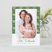 Mele Kalikimaka Hawaiian Tropical Photo Card Feestdagenkaart (Staand voorkant)
