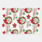 Mele Kalikimaka Hawaiian Wreath Wrapping Paper (Voorkant 2)