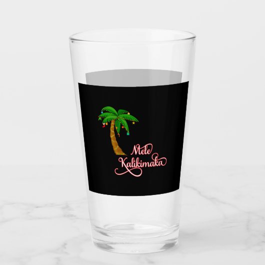 Mele Kalikimaka Hawaiian Zweet voor Kerstmis Glas (Voorkant)