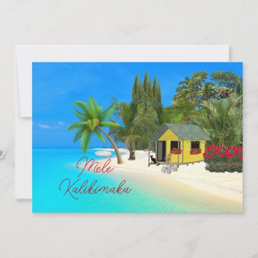 Mele Kalikimaka Hawaiin kerstfeestdag Kaart (Voorkant)