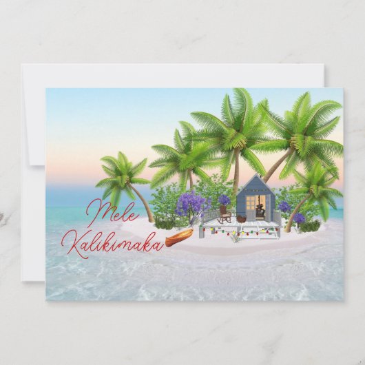 Mele Kalikimaka Hawaiin kerstfeestdag Kaart (Voorkant)