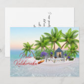 Mele Kalikimaka Hawaiin kerstfeestdag Kaart (Voorkant / Achterkant)