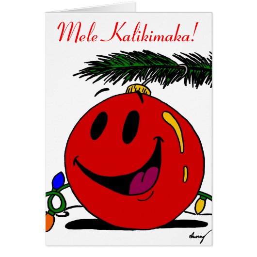Mele Kalikimaka Hawaiin kerstKaart (Voorkant)