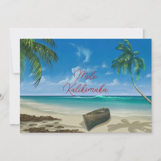 Mele Kalikimaka Hawaiin Kerstmis Feestdagenkaart (Voorkant)