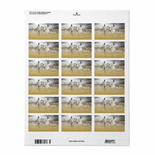 Mele Kalikimaka Hibiscus Kerstmis Fotoadres Etiket (Full Sheet)