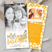 Mele Kalikimaka Hibiscus Palm - kerstboom Feestdagenkaart