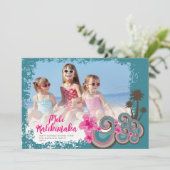 Mele Kalikimaka Hibiscus Palm - kerstboom Feestdagenkaart (Staand voorkant)