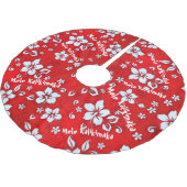 Mele Kalikimaka Hibiscus Print Tree Skirt Kerstboom Rok (Gekanteld)