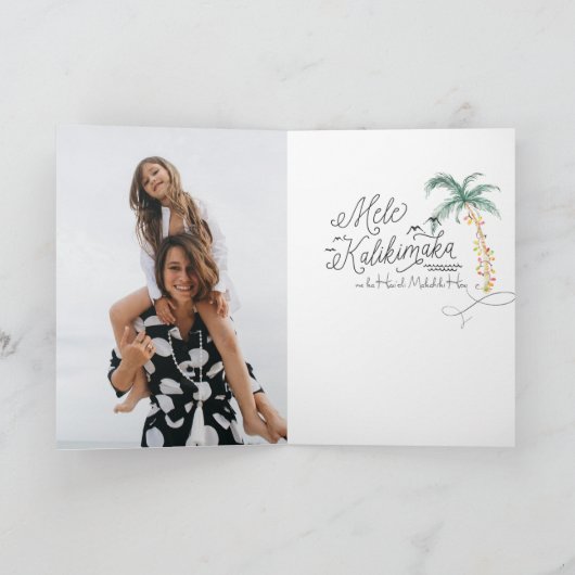 Mele Kalikimaka | Island Christmas Wenskaart Feestdagen Kaart (Binnen)