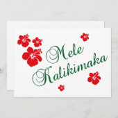 Mele Kalikimaka Kaart (Voorkant / Achterkant)