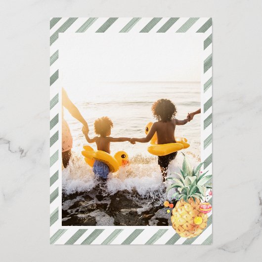 Mele Kalikimaka | Kaart voor kerstfoto's (Achterkant)