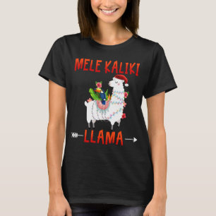 Mele Kalikimaka Kaliki Llama in kerstverlichting H T-shirt