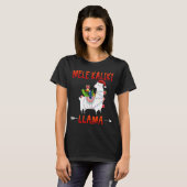 Mele Kalikimaka Kaliki Llama in kerstverlichting H T-shirt (Voorkant volledig)